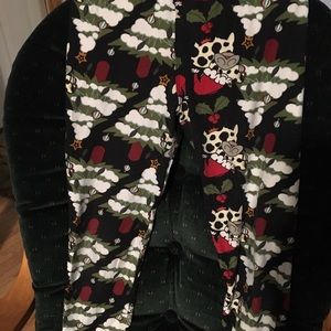 Lularoe Christmas cows tween leggings